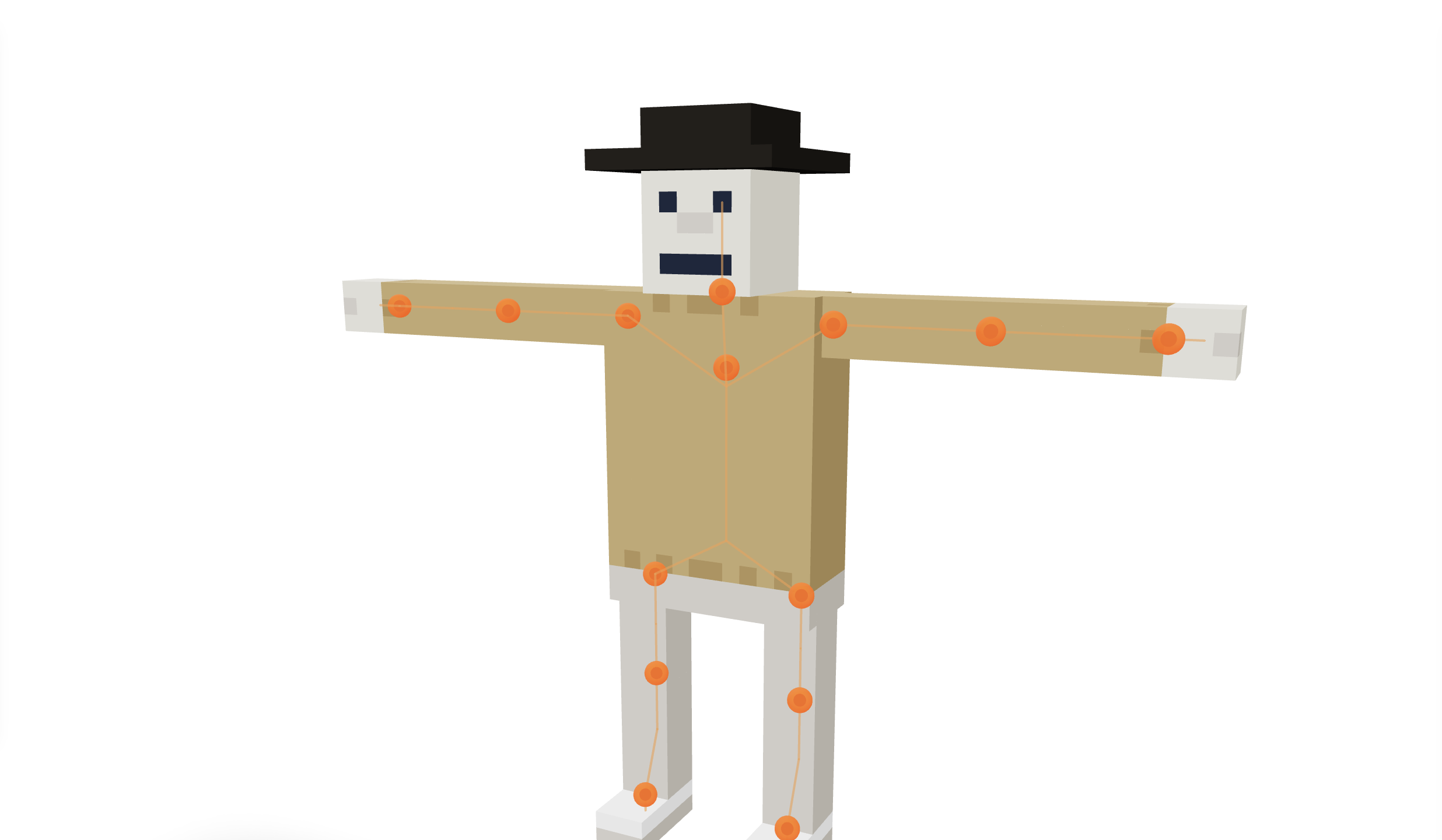 Simple Voxel rigging & animation on briq